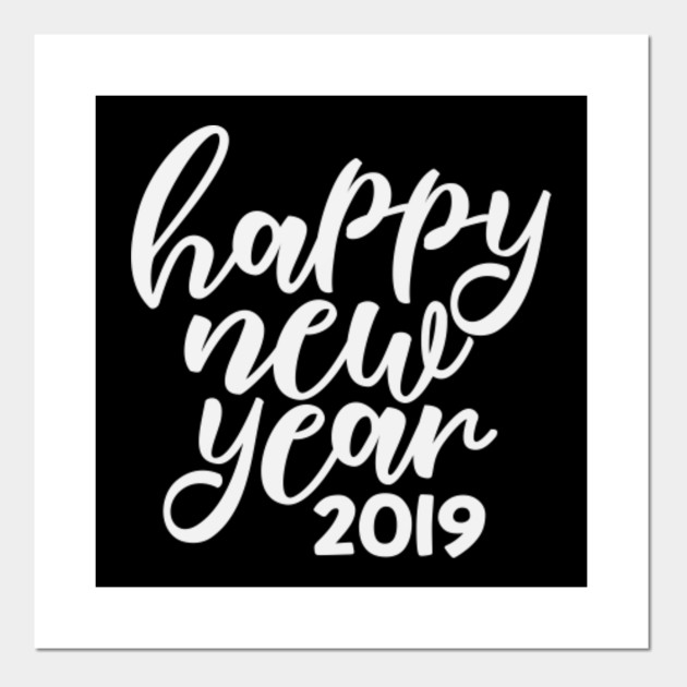 Happy New Year 2019 (White)